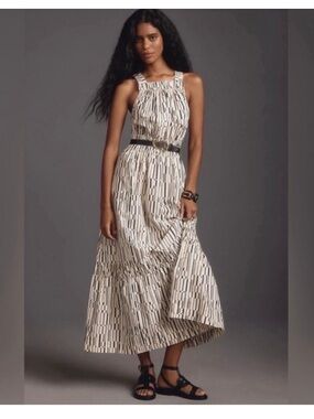 Anthropologie Somerset Maxi Dress Poplin Halter Edition Petite Small